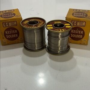 Vintage Kester Solder Wire – 2 Pack – 44 Resin Core Solder– 63/37 Alloy